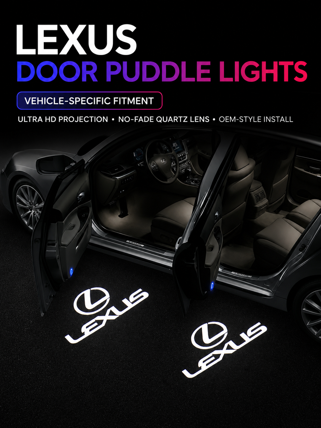 Lexus Vehicle-Specific LED Door Puddle Lights